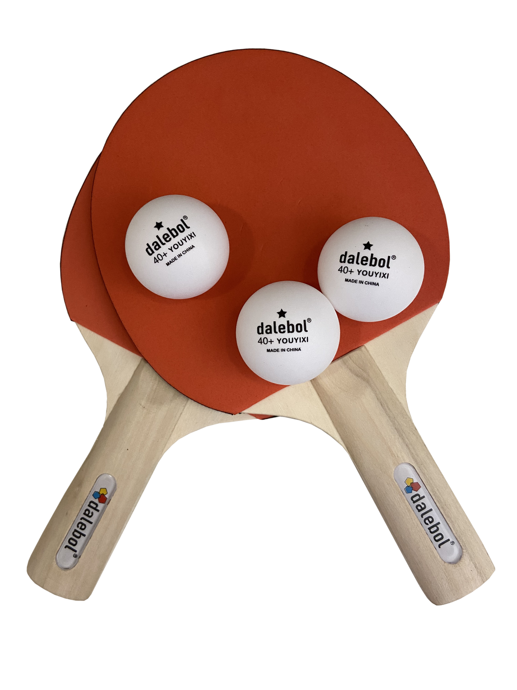 PAR DE RAQUETES TÊNIS DE MESA DALEBOL 1 ESTRELA C/3 BOLINHAS