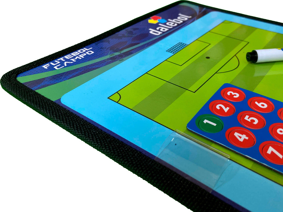 PRANCHETA TÁTICA FRENTE E VERSO DALEBOL FUTEBOL