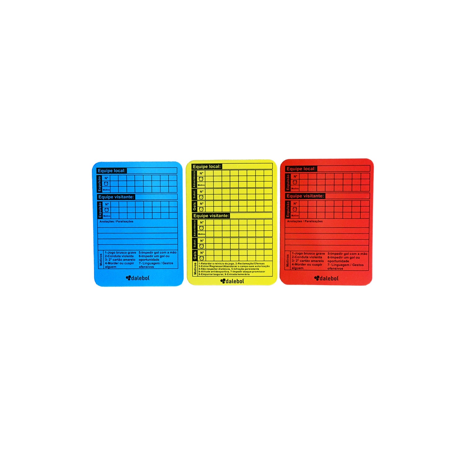 KIT CARTÃO PARA ÁRBITRO DE FUTSAL DALEBOL